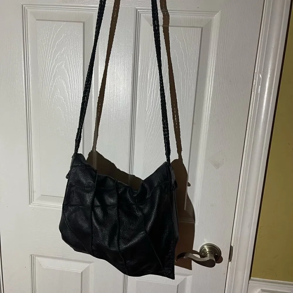 Nixon Soft leather Black Patchwork Hobo shoulder/crossbody medium Bag